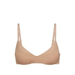 NEW SKIMS wireless form plunge push-up bra 36D tan clay nude with tags